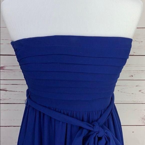 Hot and‎ Delicious Women's Blue Hi Low Fitted Padded Maxi Dress Medium - Picture 6 of 11